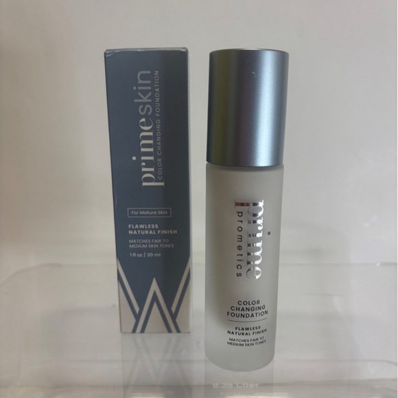 New PrimeSkin Color Changing Foundation, Matches Fair to Medium Skin Tones - Picture 2 of 2